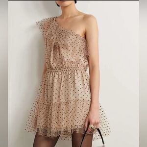 Gucci Authentic Polka Dot One-Shoulder Dress